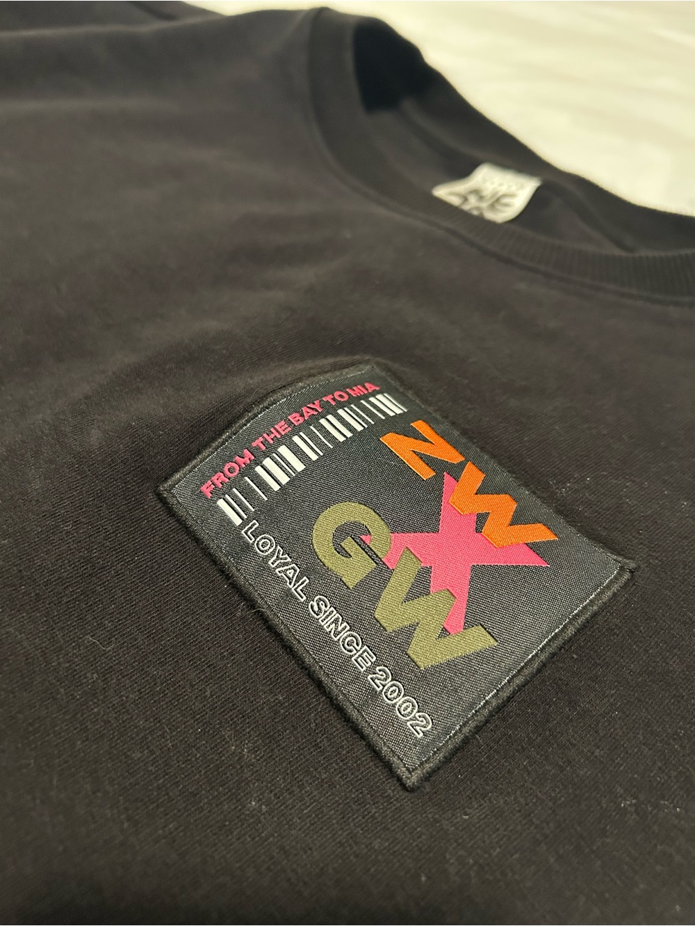Zumba Fitness Black Short Sleeve Tee with Multicolor Patch
